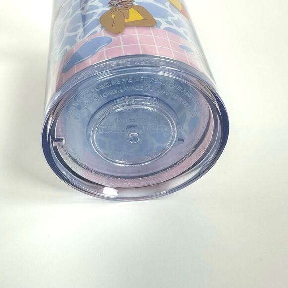 Starbucks X Sofie Birkin Target 2024 Blue Pool Party Cold Brew Tumbler 16oz - Picture 6 of 6